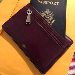 Hobo Euro slide passport wallet- dark plum.